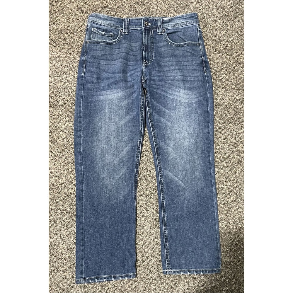 TK Axel Mens Slim Bootcut 32x30 Harbor Blue Stretch Jeans